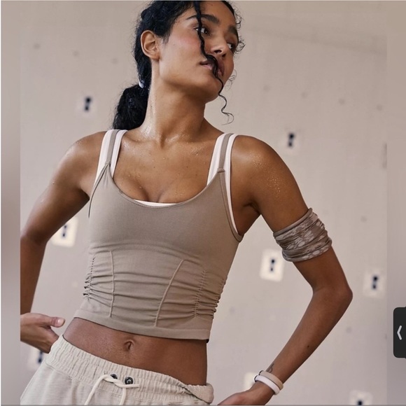 NWOT FP Movement Good Karma Ruched Crop Tank - Picture 2 of 8